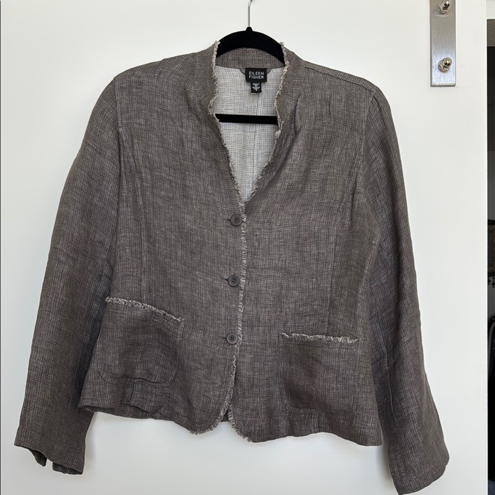 Eileen Fisher Irish Linen Blazer Jacket